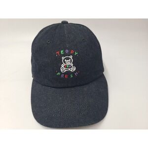 Teddy Fresh Denim Strapback Adjustable Hat Cap Cotton Casual Dad Men Women Black